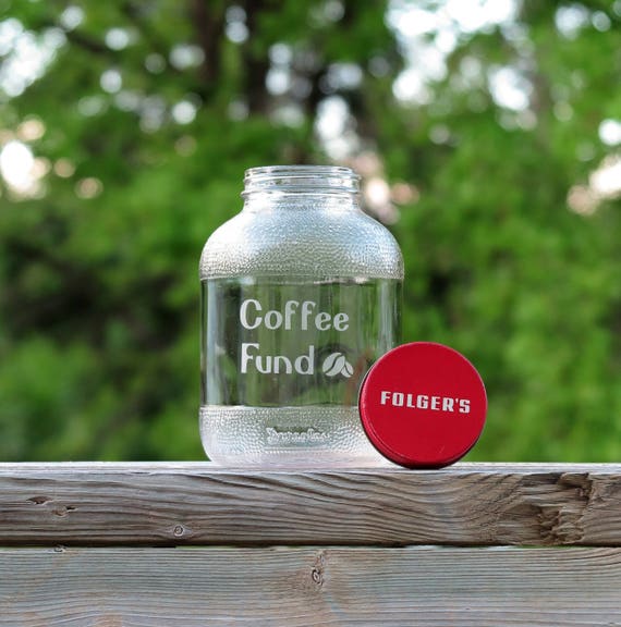 Coffee Fund Jar Vintage Duraglas Folger's Coffee Jar Etsy