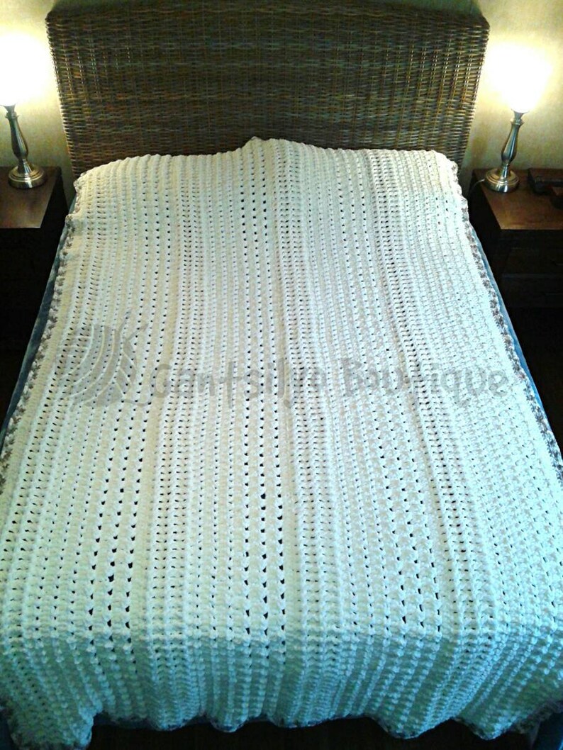 Crochet Wedding Blanket Honeymoon Blanket Housewarming Etsy