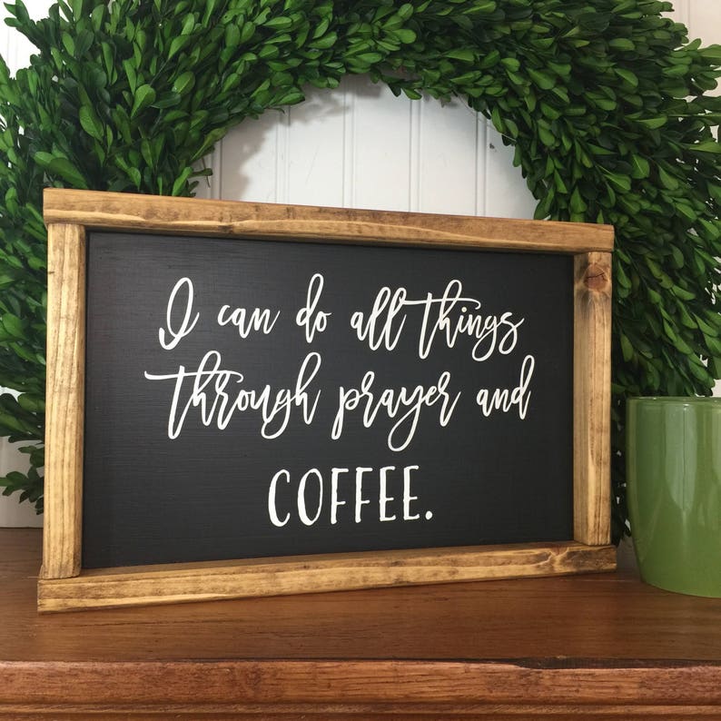 Coffee Sign Coffee Bar Decor Farmhouse Decor Rustic Etsy