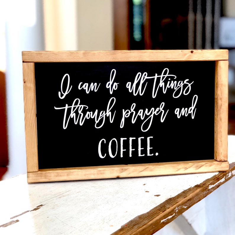 Coffee Sign Coffee Bar Decor Farmhouse Decor Rustic Etsy