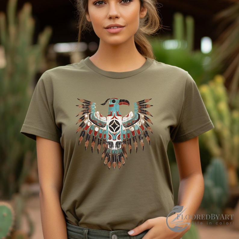 Native American T-shirt, Thunderbird Art Tee Shirt, Indigenous Art ...