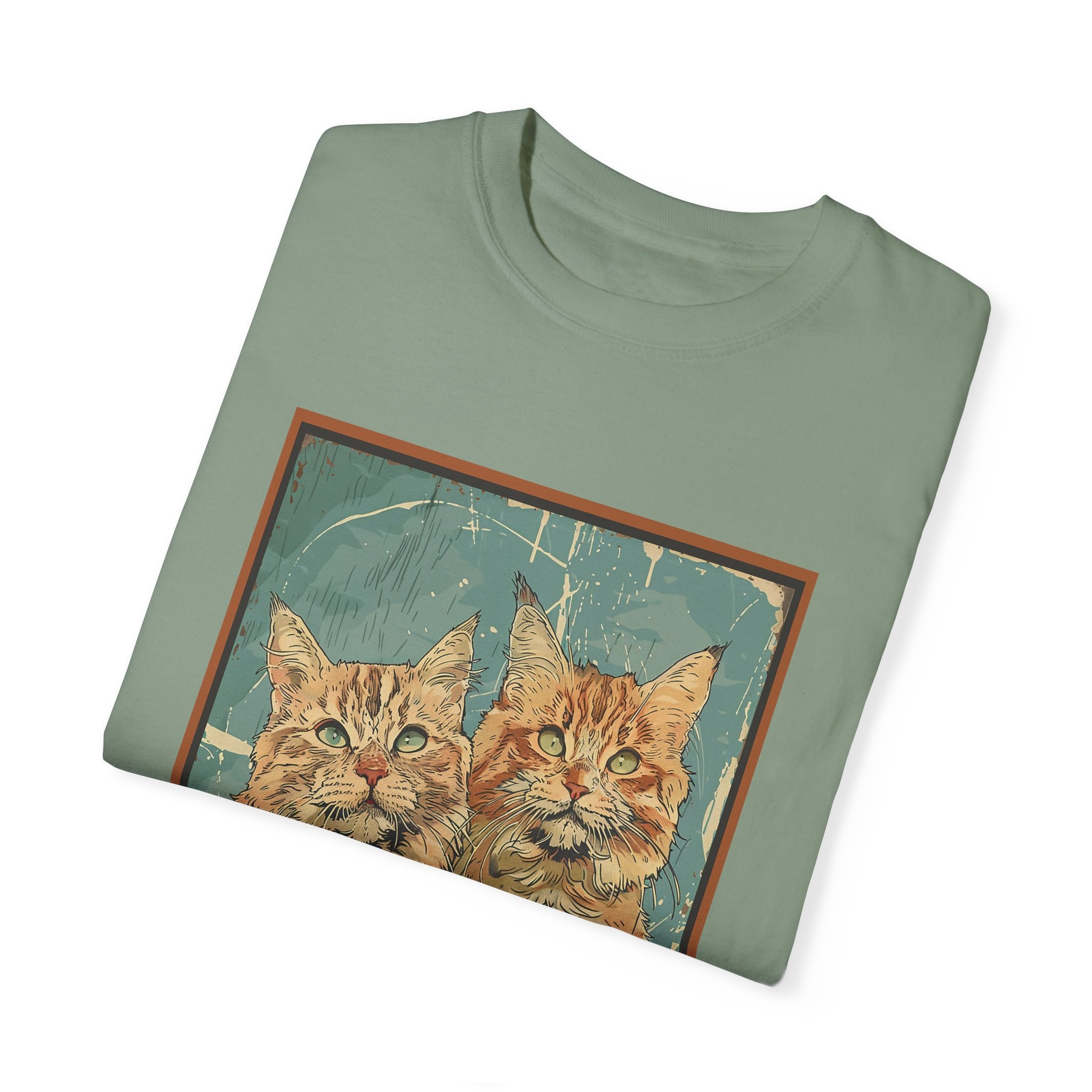 Two Orange Tabby Cats T-shirt, Comfort Color Tee, Vintage