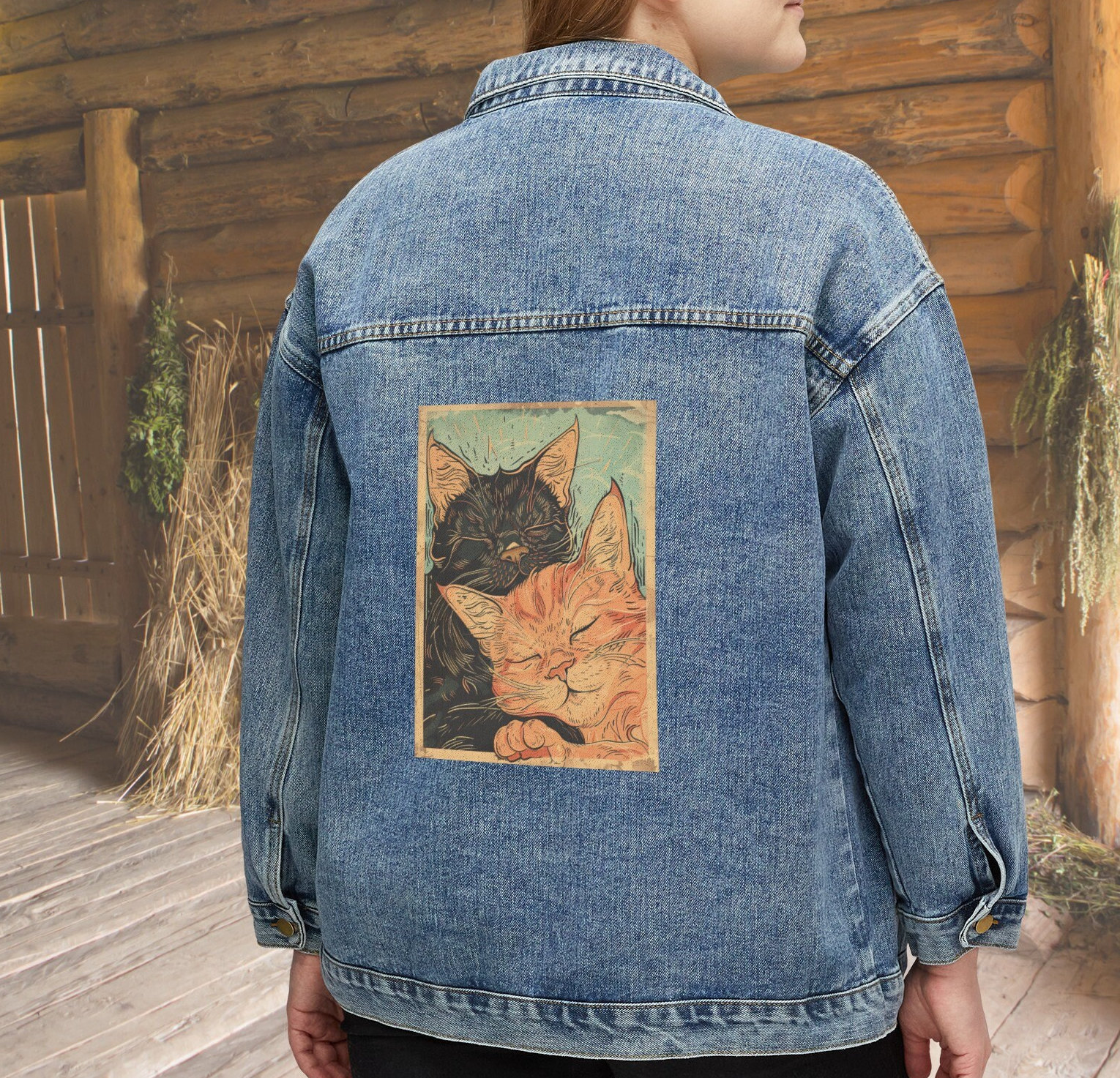 Cat in denim jacket new arrivals