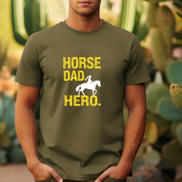 Horse Dad Shirt - Hero Dad T-shirt, Father - Daughter Bond Shirt, Girl Who Loves Horses, Horse Lover Tee, Family Horses Shirt, Father Gift