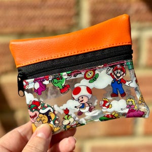 Mario Kart, Mario, Luigi, Princess Peach, Bowser, Toad, Gamer, Zipper Coin Purse, handmade