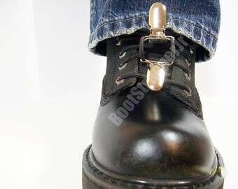 6/" Adjustable Pant Bungee Boot W//Heavy Duty Stirrups Clips /& POW//MIA Logo