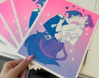 Paw & Order Kiss Riso Print