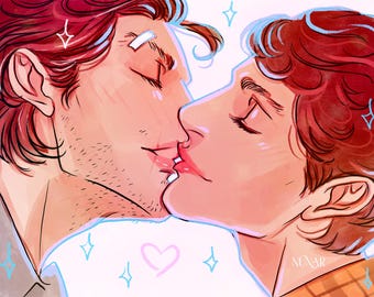 Bobby x Adam Kisses 5" x 7" Print