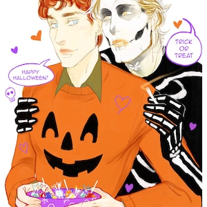 5 x 7&quot; Spacedogs Halloween Holographic Print