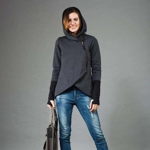Plus size asymmetrical hoodie store