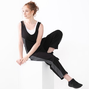 Black Cotton Jumpsuit, Sleeveless Jumpsuit, Comfy Pants, Women Romper, Women Loungewear, Casual Overall, Daily Romper, Loose Jumpsuit, Gift