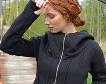 Sweatshirt Jacket, Hooded Jacket, Zipper Hoodie, Hoodie For Women, Activewear For Women, Hooded Sweatshirt, Zipped Sweatshirt, Assassin