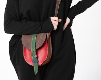 Handmade Mini Bag, Leather Crossbody Bag, Mini Shoulder Bag, Vintage Style Mini Bag, Messenger Bag, Minimalist Handbag, Leather Purse Bag
