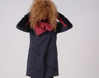 cowl neck peacoat