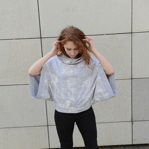Tunic Women, Plus Size Tunic, Grey Tunic, Plus Size Clothing, Cowl Neck Tunic, Batwing Tunic, Oversize Tunic, Loose Tunic, Festival Clothing