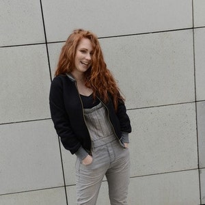 Bomber Jacket, Women Jacket, Winter Jacket, Black Jacket, Plus Size Clothing, Zipper Jacket, Cotton Jacket, Winter Clothing, Oversize Jacket