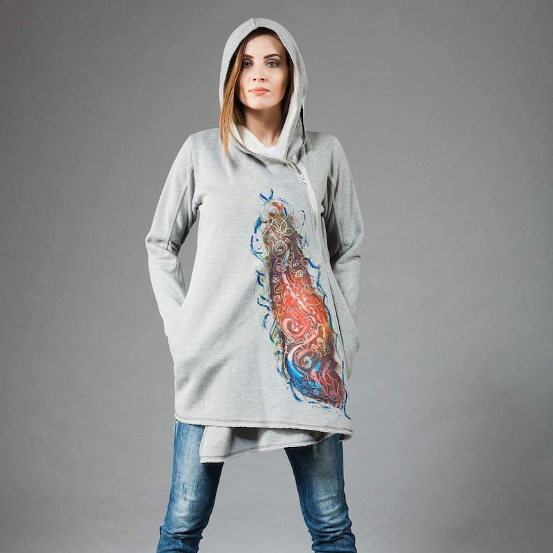 Women's Hoodie XXL Hand Painted Hoodie Plus Size Hoodie Etsy