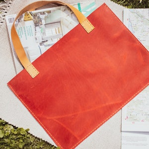 Rote Leder Tragetasche, Echtleder Tasche, Einkaufstasche, Frauen Schultertasche, Arbeitstasche, handgemachte Tasche, Lehrer Tasche, Frauenhandtasche