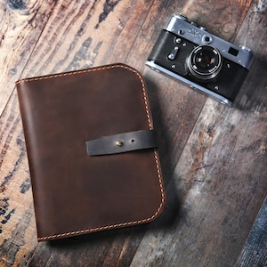 Notebook Leather Organizer, Leather Case, Birthday Gift For Him, Leather Journal, Notebook Journal, Leather Hardcover, NavahoClothing