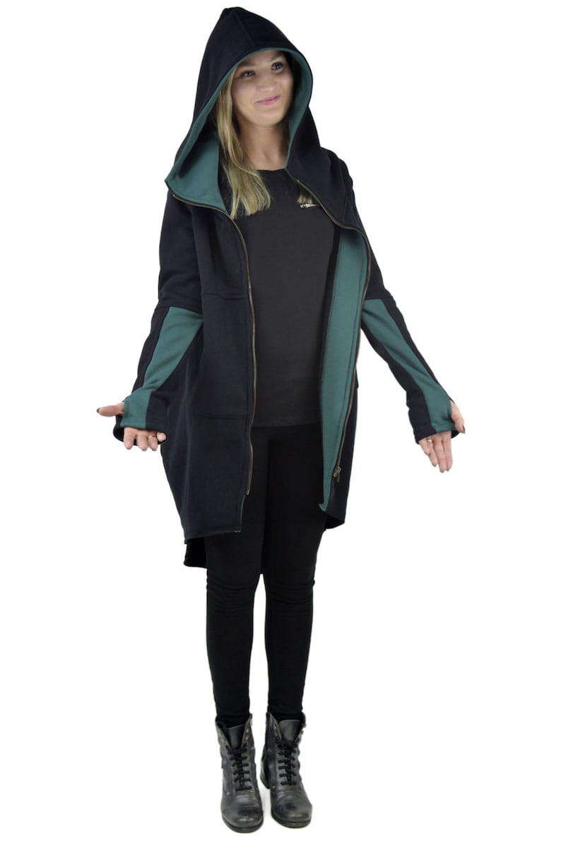 Women/'s HoodiePlus sizeTunicTop Cotton CoatAsymmetrical Hoodie HoodedHandmadeSpringoversize