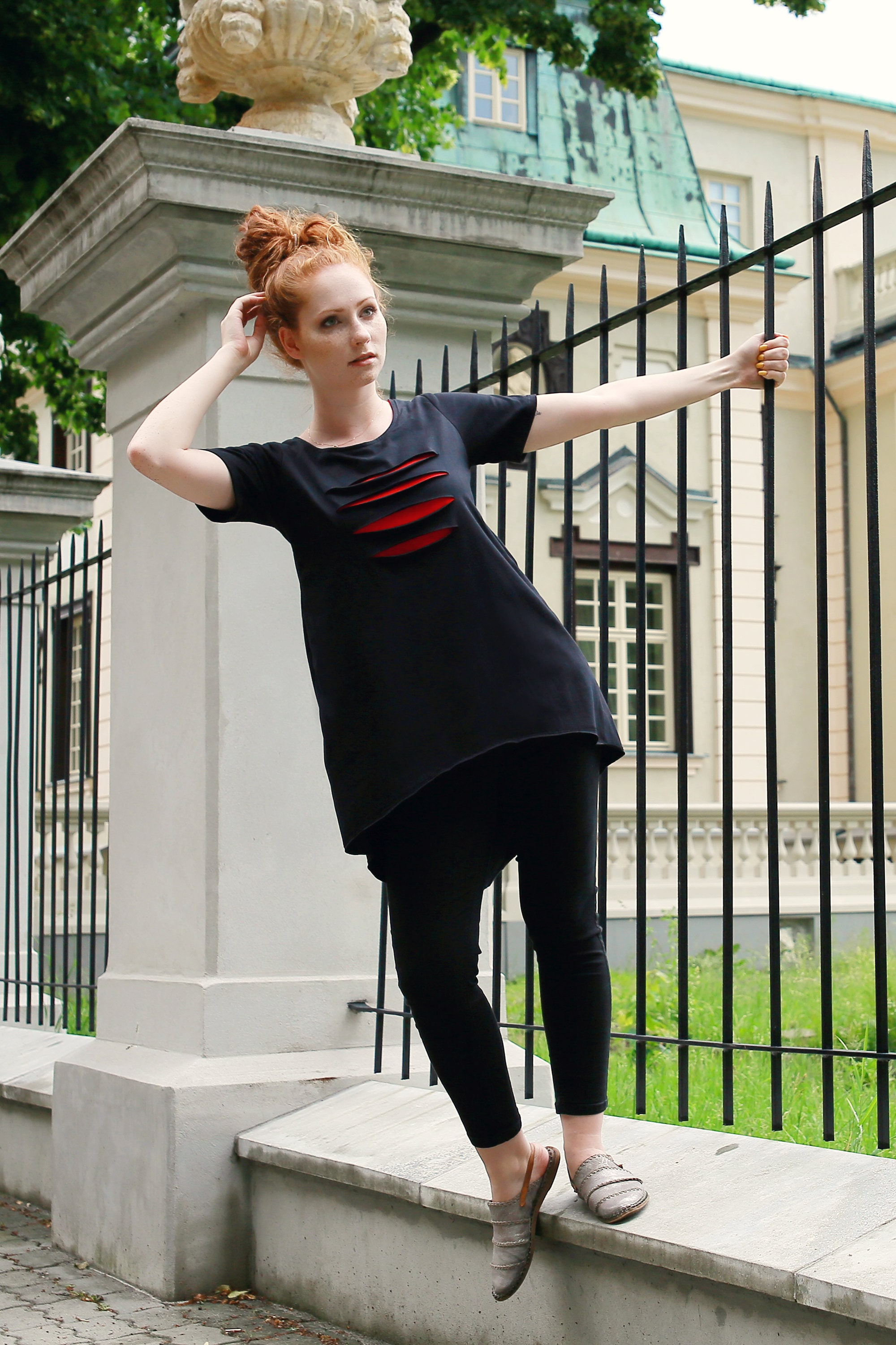 Tシャツ・カットソー SELF PORTRAIT Women Tunic Tops RS25121TAB Black Women's Focus Long-T | Black | On United States
