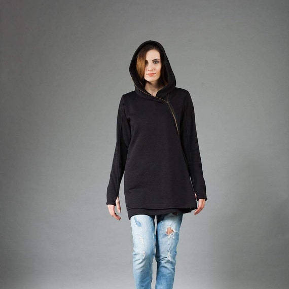 Kapper debat roddel Hoodie voor dames zwarte hoodie trui met capuchon plus size - Etsy Nederland