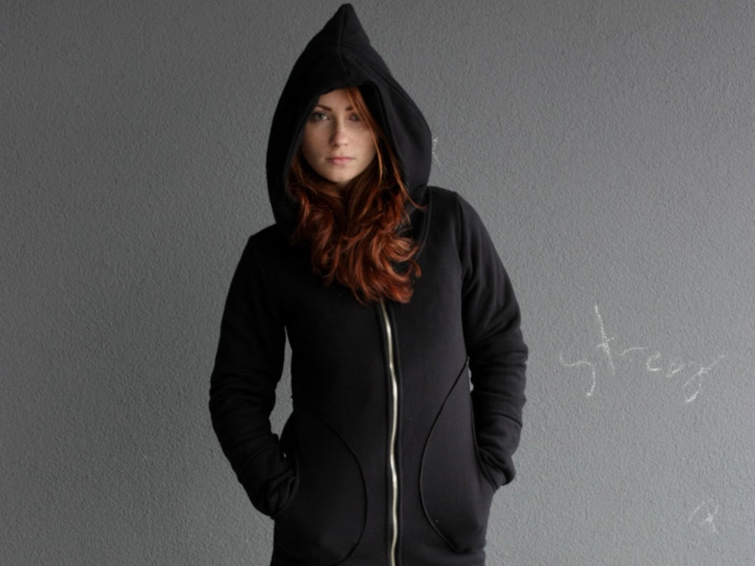 Long Hooded Hoodie, Black Zip up Hoodie, Pointy Hoodie, Elven Clothing, Gothic Hoodie, Dark Academia, Workout Activewear, Cyberpunk Hoody - Etsy Long Hooded Hoodie, Black Zip up Hoodie, Pointy Hoodie, Elven Clothing, Gothic Hoodie, Dark Academia, Workout Activewear, Cyberpunk Hoody - Etsy