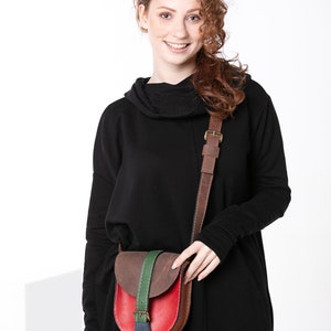 Handmade Mini Bag, Leather Crossbody Bag, Mini Shoulder Bag, Vintage Style Mini Bag, Messenger Bag, Minimalist Handbag, Leather Purse Bag image 2