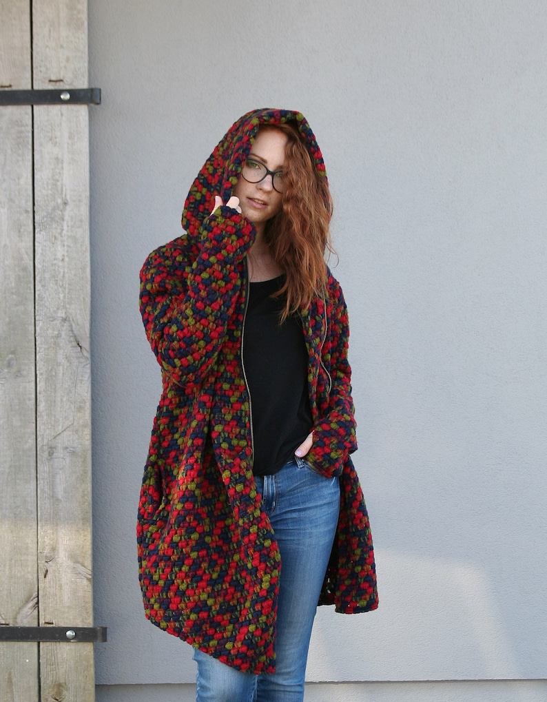 Winter Coat Women Cloak Loose Coat Oversize Wool Coat Hooded Coat For Women Plus Size Clothing Sweatshirt Hoodie Coat Zipper Coat