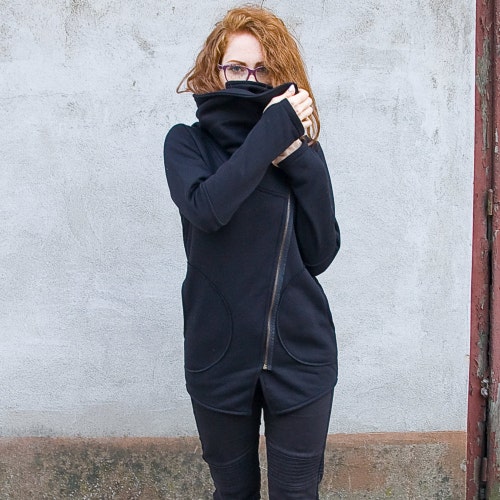 Cowl Neck Hoodie Cowl Neck Sweatshirt 