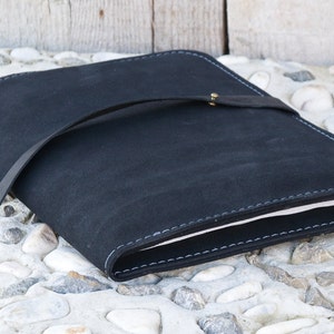 Leather Portfolio, Leather Organizer, Portfolio Case, Fathers Day Gift, Black Leather Briefcase, Tablet Case, Husband Gift, Messenger Bag