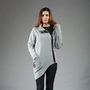 Track Jacket, Winter Jacket, High Collar Jacket, Plus Size Clothing, Asymmetric Jacket, Zipper Jacket, Warm Jacket, Winter Clothing, Navaho