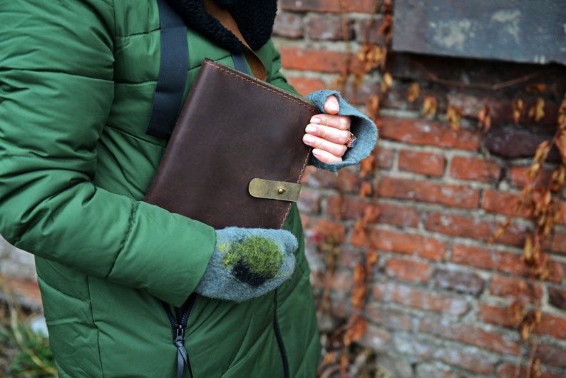 Leather Bag, Brown Boho Bag, Toiletry Bag, Genuine Leather Bag, Birthday Gift Idea, Small Bag, Shoulder Bag, Handbag Women, Make Up Bag zdjęcie 6