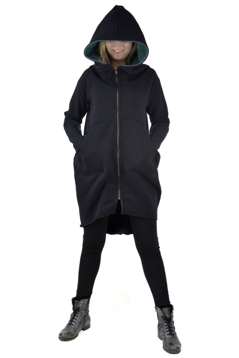 Women/'s HoodiePlus sizeTunicTop Cotton CoatAsymmetrical Hoodie HoodedHandmadeSpringoversize