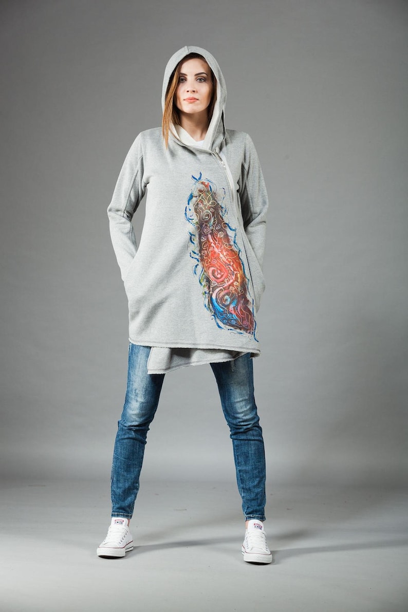 Hoodie painted woman Clearance