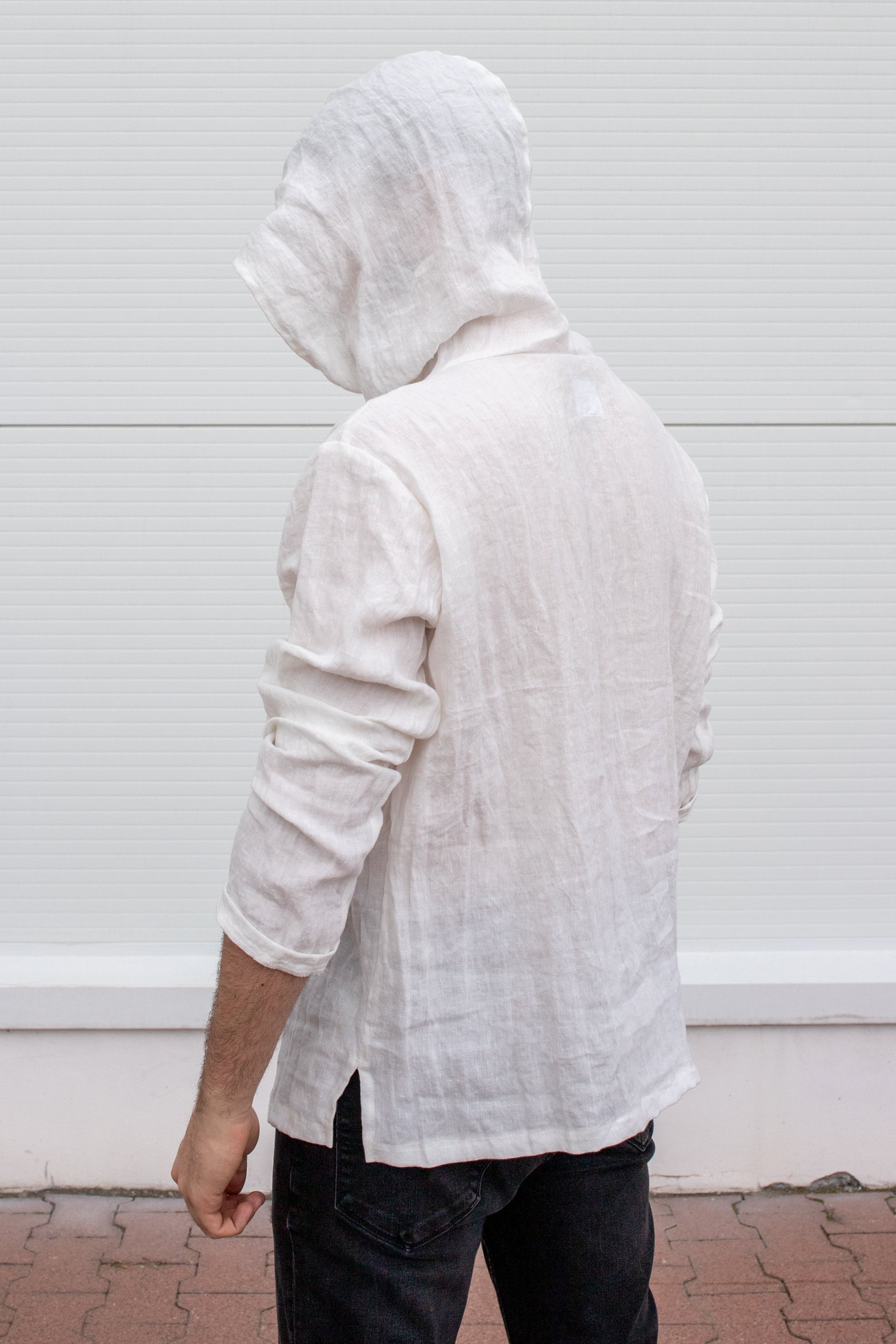 Men Linen Hoodie Thin Hoody Summer Style White Medieval Tunic Mid Century Modern Lightweight Hoodie Cyberpunk Sweatshirt Fantasy Etsy UK