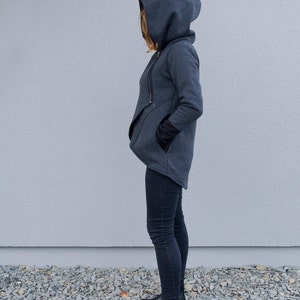 Womens Clothing, Hoodies And Sweatshirt, Plus Size Hoodie, Assassin Hoodie, Futuristic Hoodie, Asymmetrical Sweatshirt, Big Hood Sweatshirt image 2