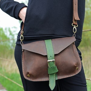 Women Small Bag, Small Crossbody Bag, Leather Crossbody Bag, Mini Satchel Bag, Leather Shoulder Bag, Small Messenger Bag,Women Crossbody Bag image 1