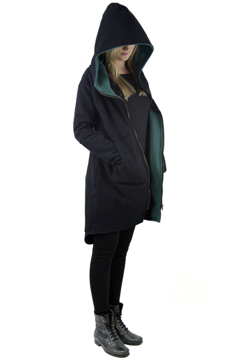 Women/'s HoodiePlus sizeTunicTop Cotton CoatAsymmetrical Hoodie HoodedHandmadeSpringoversize