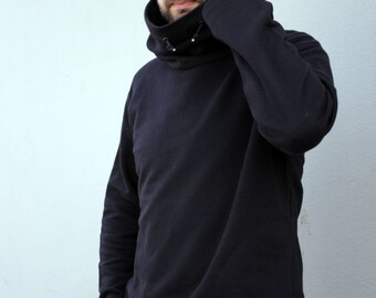 Mens Clothing, Winter Cowl Neck Hoodie, Spring Style, Tech
