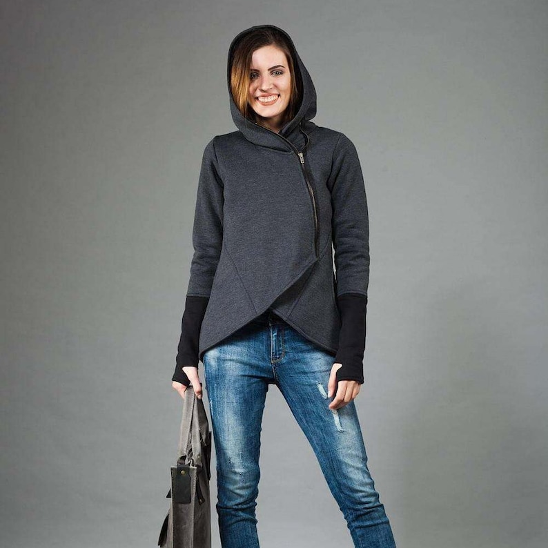 Sweater for Women Asymmetrical Hoodie 