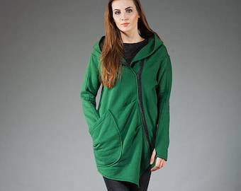 Sudadera con capucha verde, sudadera con capucha, ropa de talla grande, sudadera verde, sudadera con capucha, sudadera de invierno, abrigo verde, abrigo de invierno, abrigo con capucha