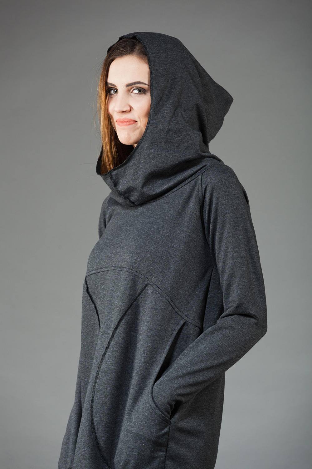 Tunic hooded sweatshirt shop