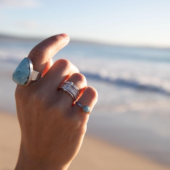 Buy Thai Hill Tribe Silver Stack Ring Multiple Sizes Online in