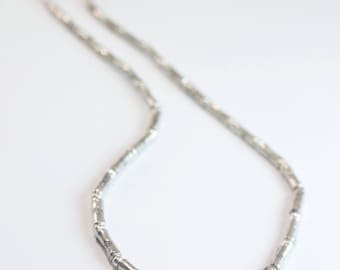 Large Printed Beaded Thai Hill Tribe Silver Chain for Pendants
