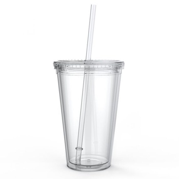 Clear tumblers with straws deals