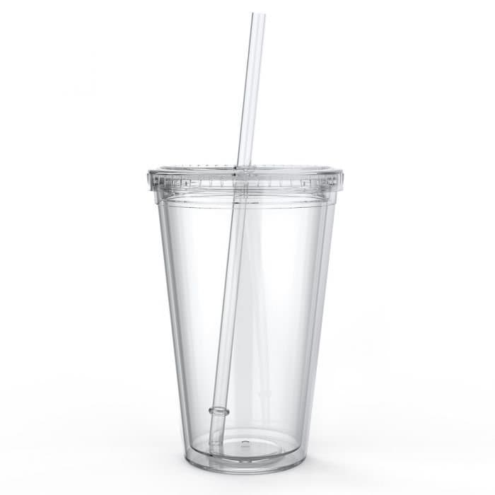 Maars Classic Acrylic Tumbler with Lid and Straw