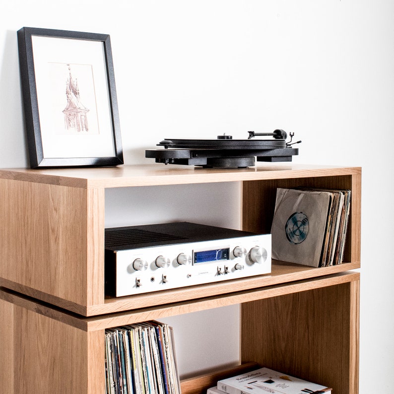 1950s oak record player shelf 1950s oak record player shelf