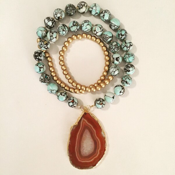 Mosiac Turquoise with Gorgeous Agate