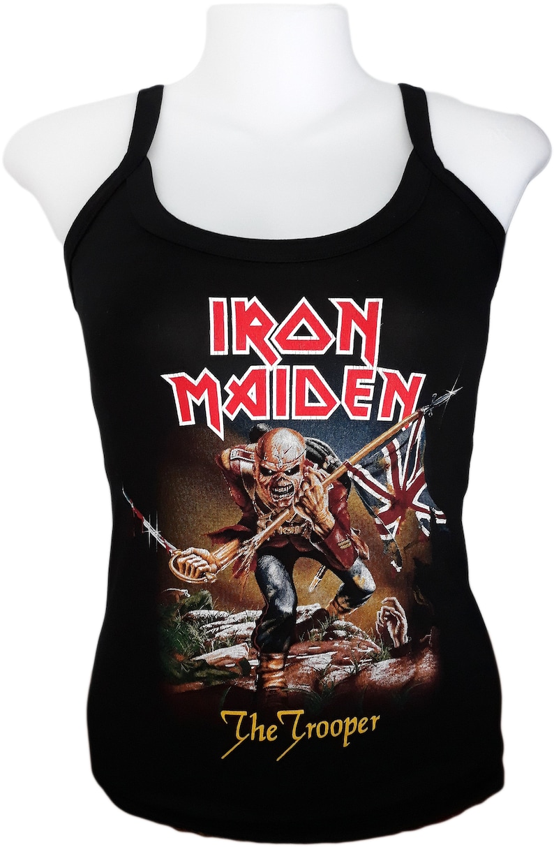 IRON MAIDEN tank top Women/'s Rayon Spandex shirt Singlet Music T-shirt Fashion